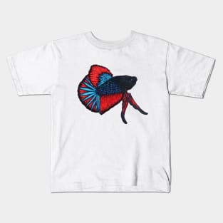 Pointillism Betta Fish Kids T-Shirt